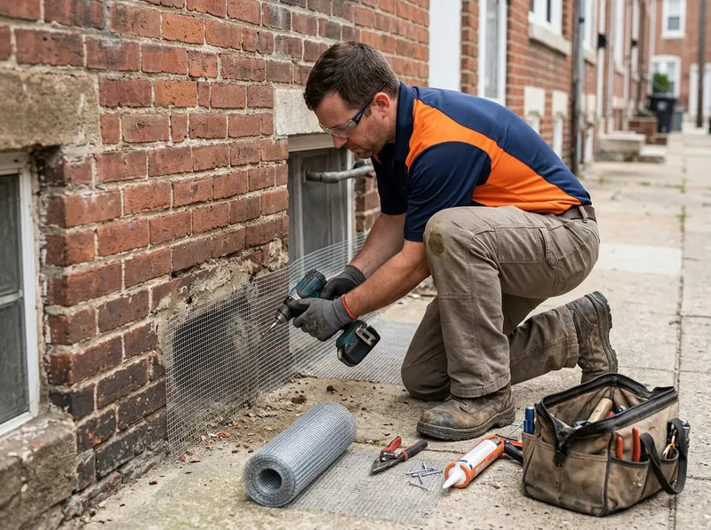 Rowhouse Rodent Exclusion in Philadelphia, PA